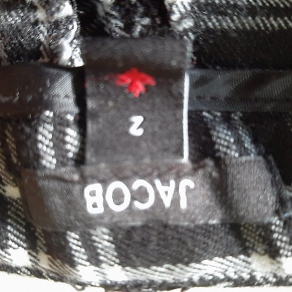 Jacob Black n White Plaid Pants Size 2  Canadian - Picture 3 of 5